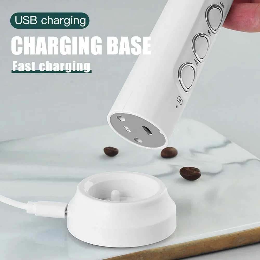 Electric Milk Frother Handheld - Portable Blender Usb Rechargeable review and price