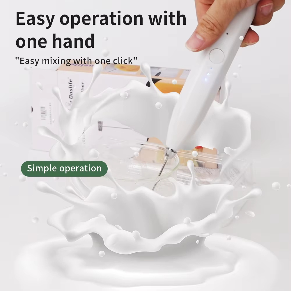 Electric Milk Frother, 3-Speed - Portable Blender Usb Rechargeable review and price