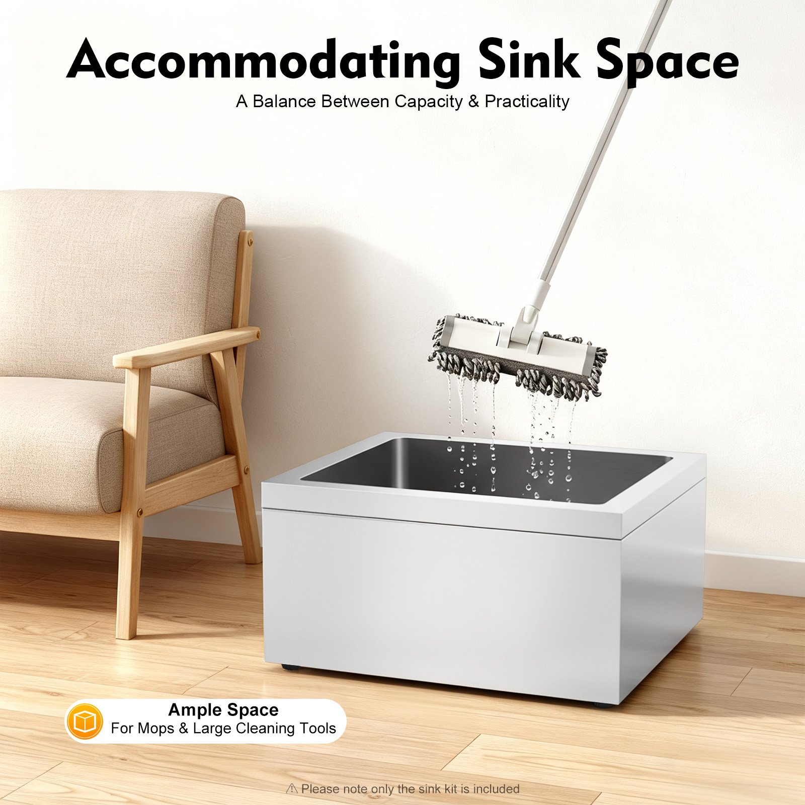 Stainless Steel Floor Mop Sink - Laundry review and price