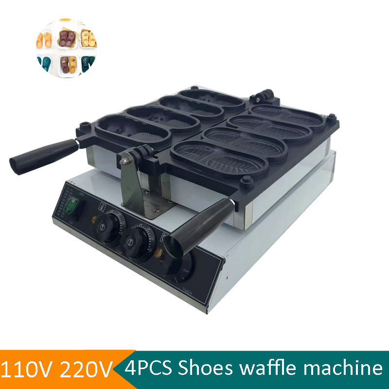 Commercial Slipper Shape Waffl - Mini Waffle Maker Machine review and price