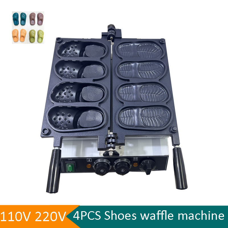 Commercial Slipper Shape Waffl - Mini Waffle Maker Machine review and price